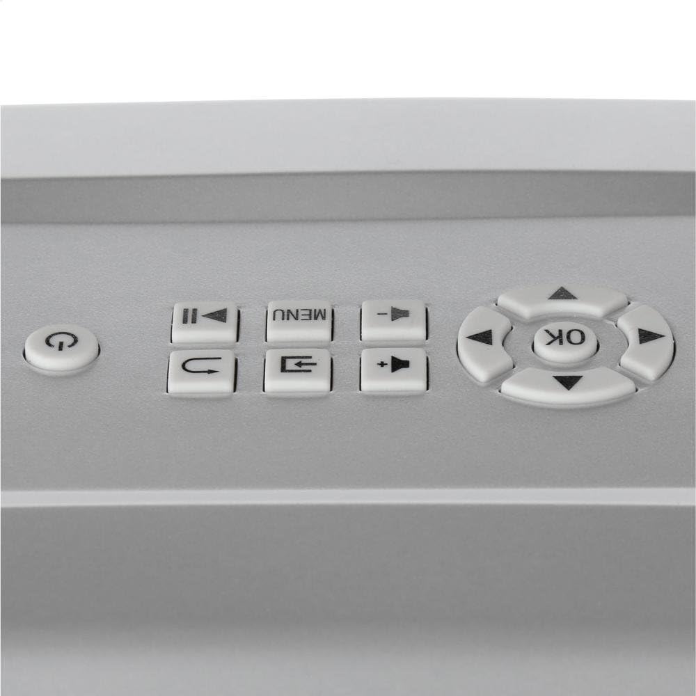 Top panel controls of the projector