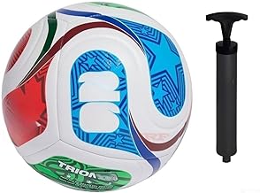 Football for All Ages Suited for The Grass Fields | PU | Suitable for Grass |Practice Ball | Soccer Ball | for Men/Women | Football Size - 5 (Wold Cup 2026 with Pump-01A)