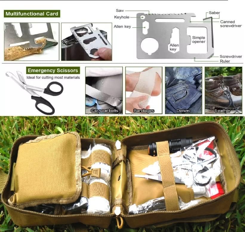 Miniatura 4 de Galaxy - 251 kits de primeros auxilios para supervivencia, emergencia, trauma, combate militar, táctico, médico, caza, camping, senderismo, bolsa