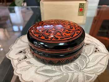 讃岐伝統工芸品　蒟醤塗　煙草盆　香川漆器　未使用 香川県伝統工芸品 煙草盆 讃岐漆器 蒟醤 - メルカリ
