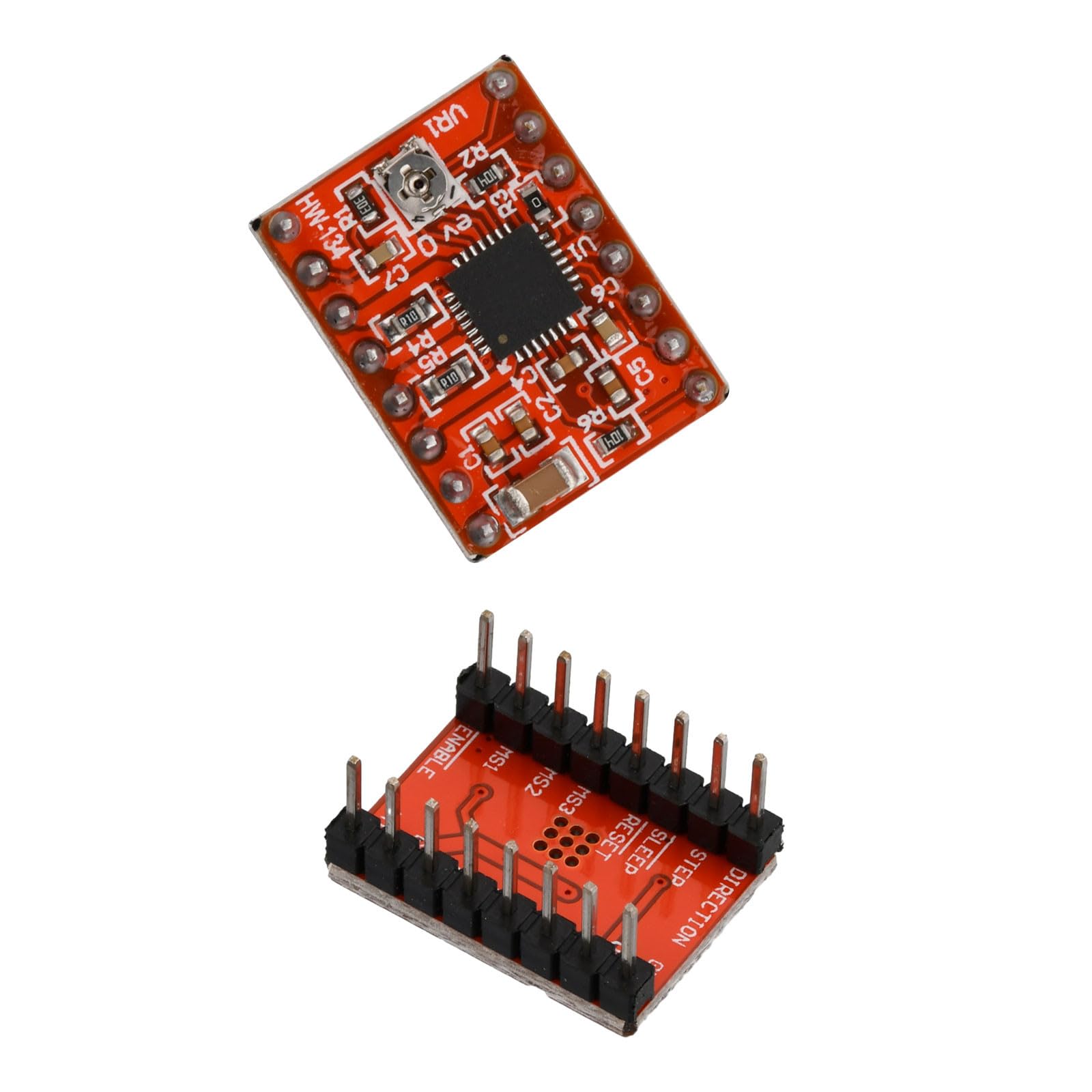Heemol 5 STÜCKE A4988Stepper Motor Drive Board Modul 4-Layer Schrittmodul mit Mini-Kühlkörper für 3D-Drucker.