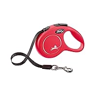 Flexi cl00t3.250.r New Classic nastro retrattile guinzaglio, rosso