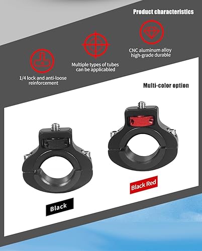 Miniatura 3 de Abrazadera de montaje para manillar de bicicleta con tornillo de 1/4 pulgadas, 0.866-1.004 in, 1.181-1.260 in, compatible con GoPro Hero Series,