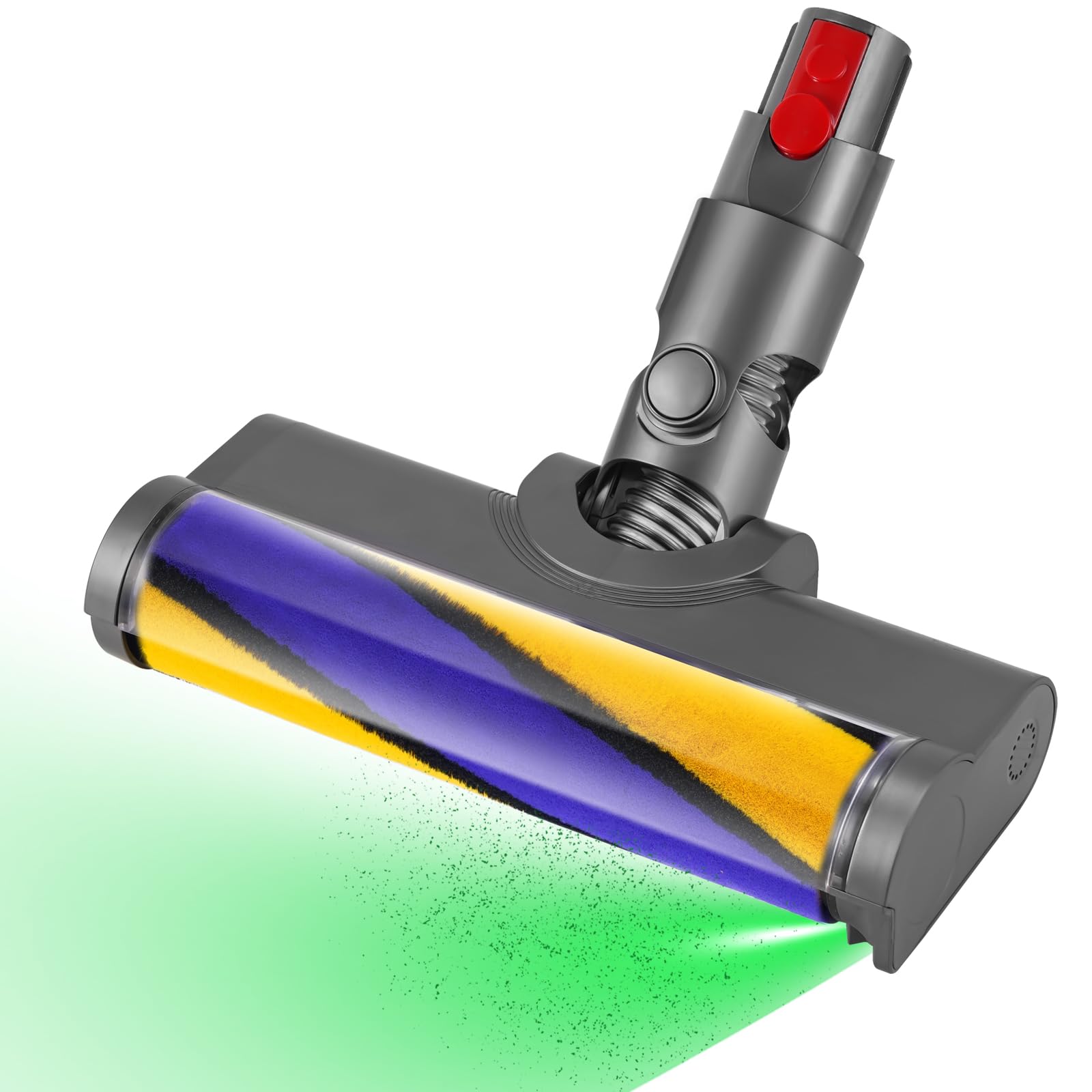 LED Bodendüse Bürste für Dyson V12 Detect Slim, Ersatzbürste Zubehör mit LED-Licht, Elektrischer Soft-Roller Bürste zur Reinigung von Hartböden
