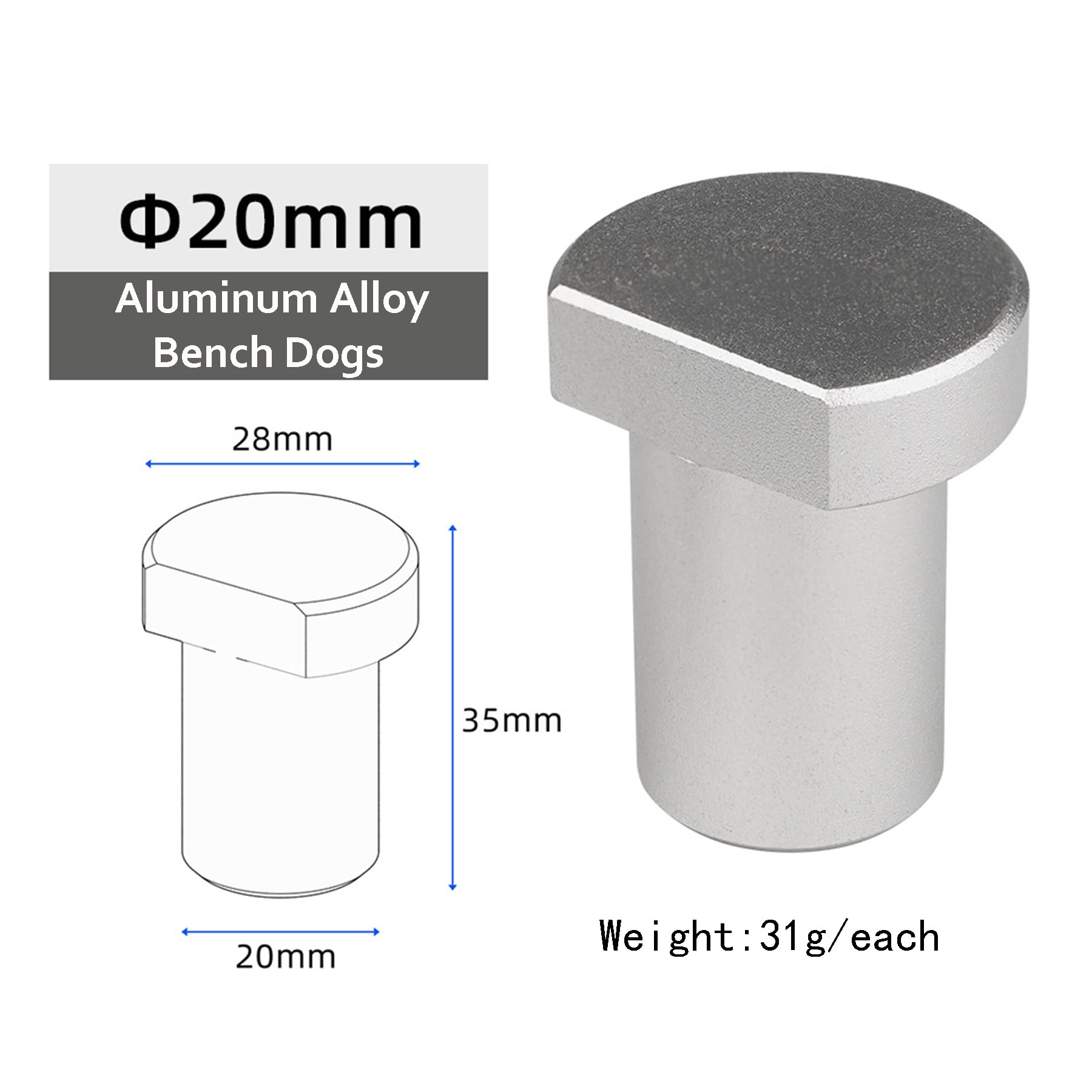Lot De 6 Inserts De Frein De Banc En Alliage D'aluminium Pour Trous Lot De 6 Inserts De Frein De Banc En Alliage D'aluminium Pour Trous