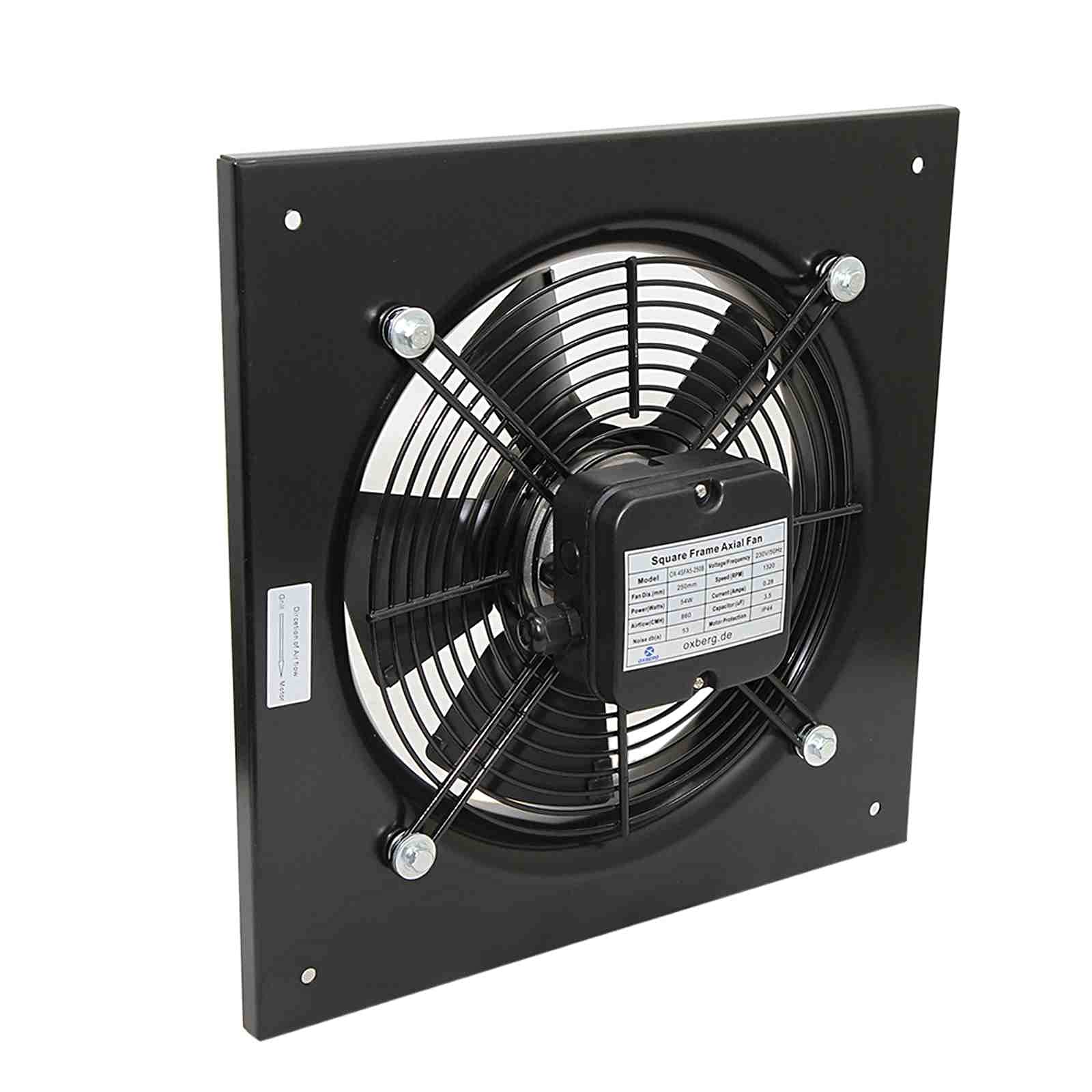 OXBERG Industrial Ventilation Metal Fan Axial Commercial Air Extractor 300mm Quiet