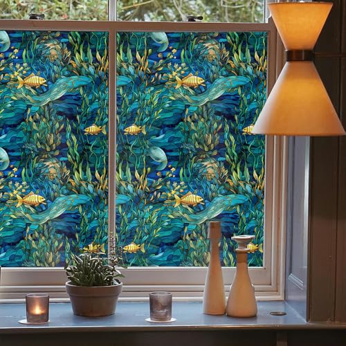 Vinilo adhesivo azul para ventana 40x300 cm miniatura 3