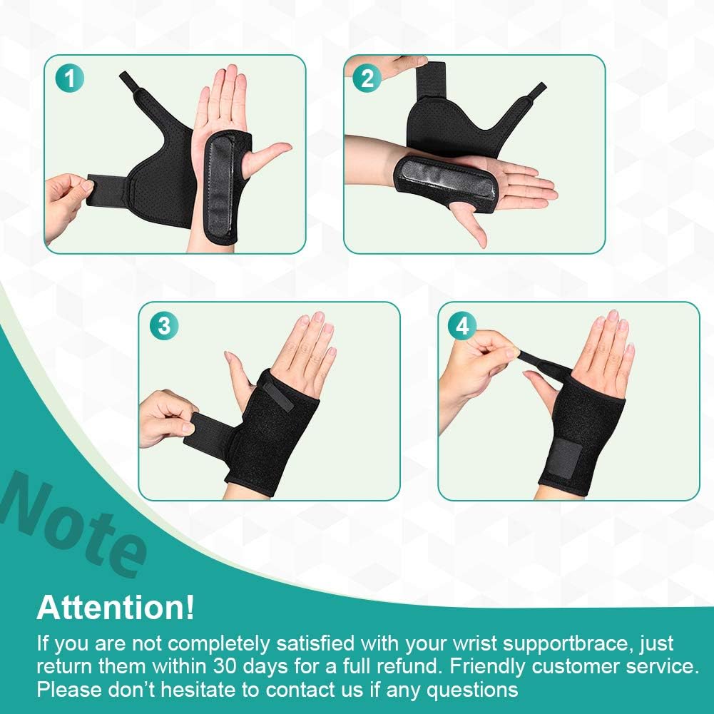 Exсluѕіvе Dіѕсоunt 50% Prісе Elastic Wrist Support Brace Splint, lightweight, breathable Wrist and Hand Compression Sleeve for Carpal Tunnel, Arthritis, Tendonitis, Carpal Tunnel Splint for Pain Relief, Adjustable Design (Right)