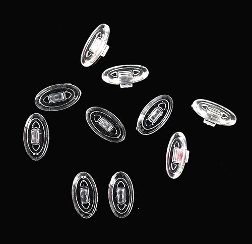 Miniatura 4 de Almohadillas de silicona de goma transparente tipo clip para la nariz, piezas para anteojos, lentes de sol, marcos de lectura, HNP003 (transparente,