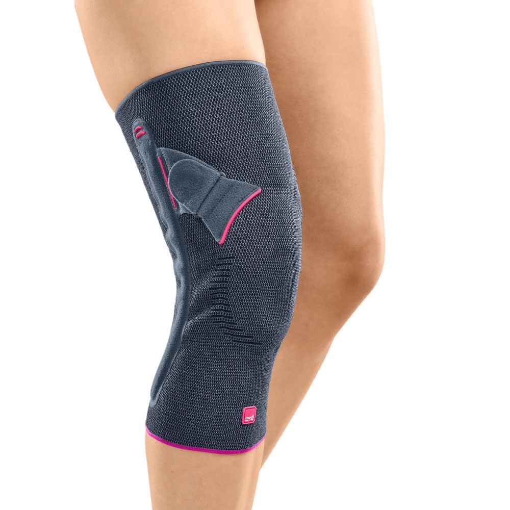 Genumedi® PT - Rodillera articulada (tamaño 1, izquierda, sistema de pelota, mejora de la rótula, soporte de rodilla, estabilización, antideslizante