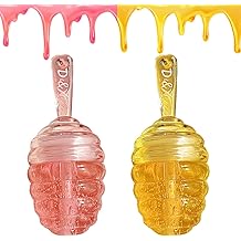 2 件保湿蜂蜜锅唇油唇彩润唇膏,保湿蜂胶睡眠唇膜保湿和预防干燥,冬季护唇产品（桃+蜂蜜）