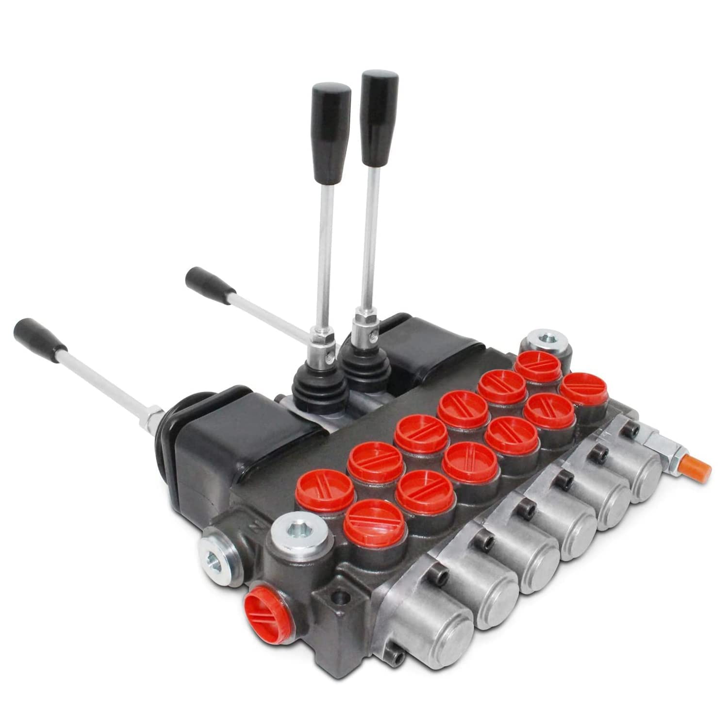 Hydraulic Control Valve 6 Hydraulic Spool 11GPM 3625PSI Hydraulic Directional Control Valve Loader Tractor Control Valve