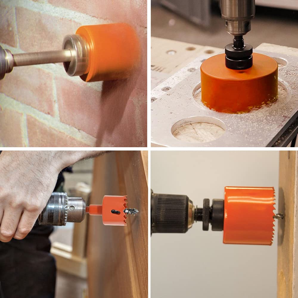 Seghe a Tazza per Metallo 160MM Fresa a Tazza Bi-Metallica M42 Bimetallica con Biella HSS per Lamiera, Alluminio Legno, PVC, Acciaio Inossidabile e Lamiera di Plastica