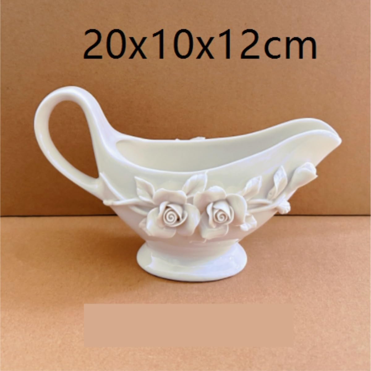 Gravy Boat Sauce Jug Hand-Pinched Flower Ceramic Western Food Sauce Bucket Milk Pot Seasoning Pot Gravy Boat Sauce Dispenser
