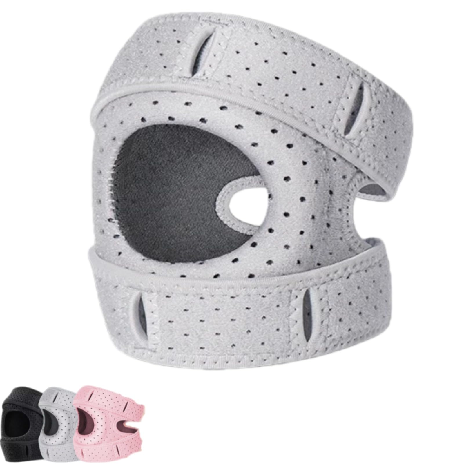 Axenalab Genouillère Rotulienne NeuroGenoux Du Genou Pendant Vos Mouvements Soutien Et Confort Pour Sportifs Pour Course Et TennisArthrite Rotule (Gris)