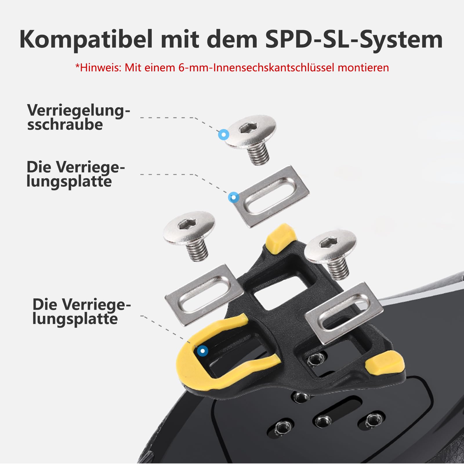 'BOLANY Road Bike Pedals, SPD-SL Pedals Bicycle Clipless Sealed Bearing Nylon Lightweight Pedals Compatible with Shimano SPD-SL Cleats for Outdoor Indoor Cycling (9/16'')'