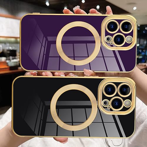 Miniatura 5 de Fiyart Funda magnética diseñada para iPhone 13 Pro Max compatible con MagSafe con protector de lente de cámara, protección completa, carcasa trasera