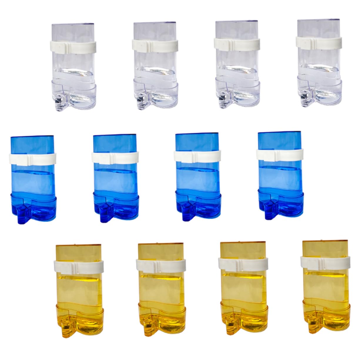 DOITOOL Alimentatore Automatico per Pappagalli e Uccelli da Compagnia in Plastica Blu Bevanda e Cibo 12 Pezzi