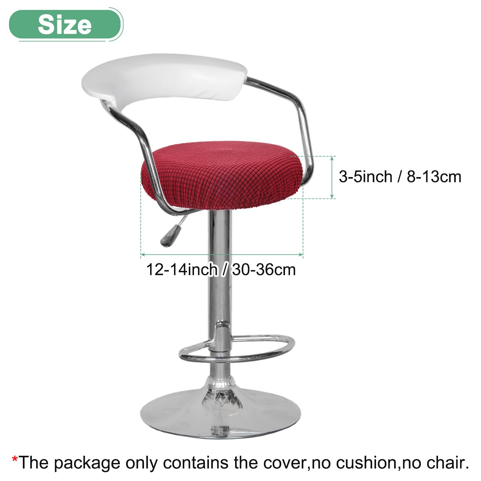 M METERXITY 1-Pack Bar Stool Covers Round - Image 3