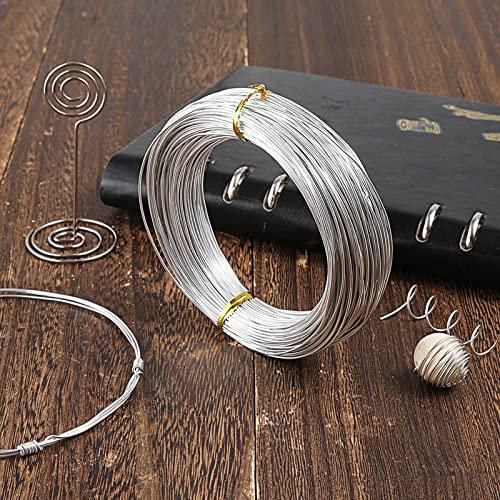 Luter Aluminum Craft Wire, 98.4Ft/ 30M 18 Gauge 1Mm Metal Wire Flexible Bendable Crafting Wire For Jewelry Making Diy Crafts Gardening Sculpting #TOP3