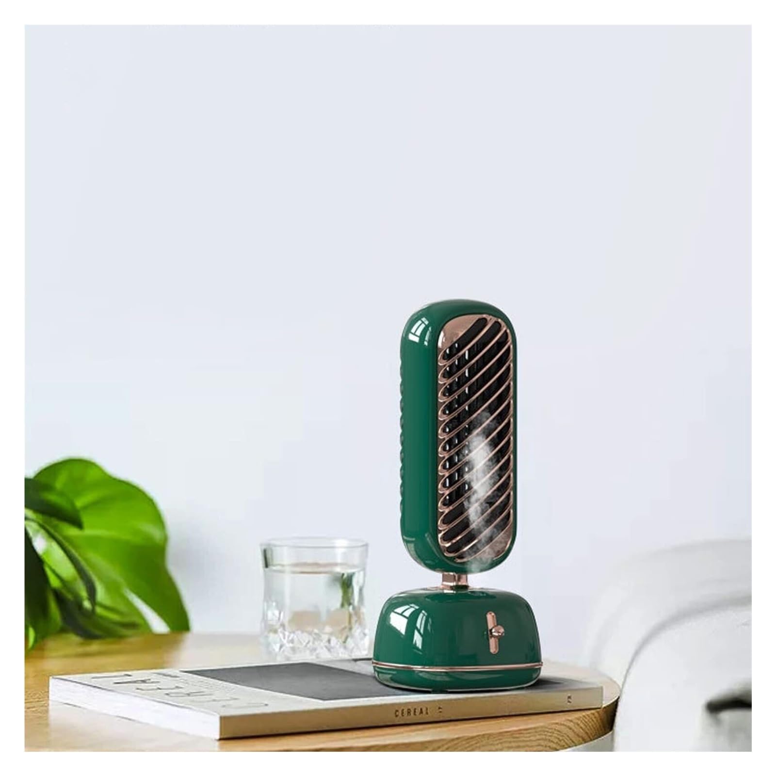 Mini ventilatore portatile con serbatoio dell'acqua e 3 livelli di ventola, silenzioso, con raffreddamento evaporativo e umidificazione, USB, per camera da letto, ufficio e campeggio
