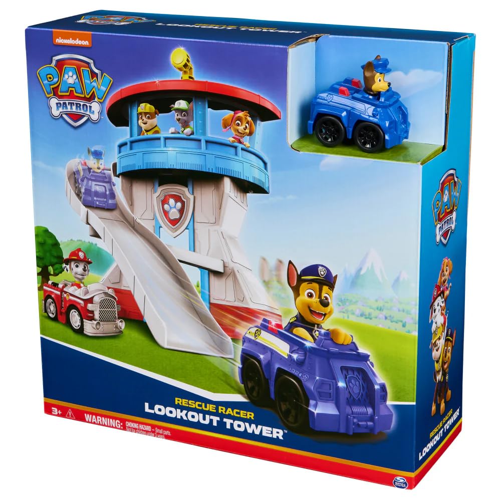 PAW PATROL LA PAT' PATROUILLE – QUARTIER GÉNÉRAL + 2 VÉHICULES TRUE METAL – Jouet Univers Pat' Patrouille Avec 2 Véhicules Chase Et Marcus – Paw Patrol – 6058281 – Jouet Enfant 3 Ans et