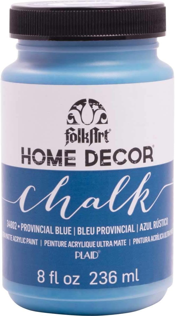 FolkArt Home Decor Chalk Furniture & Craft Paint in Assorted Colors, 8 ounce, Provencial Blue