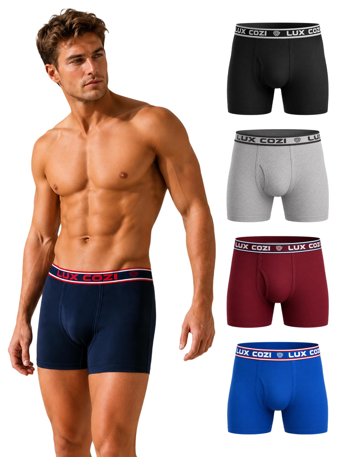 lux cozi Men's Cotton Boxers (Pack of 5) (Color & Prints May Vary)-picture-37