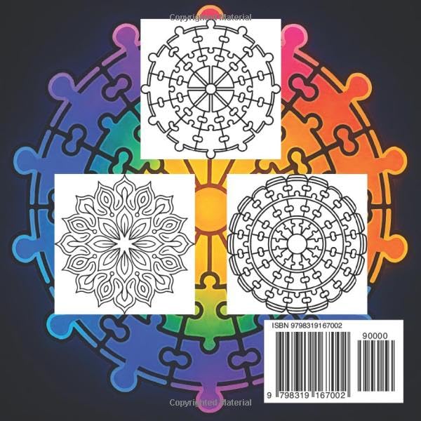 Mini Mandala Coloring Book: Easy and Bold Geometric 50 Designs For Adults Teens And Seniors With Relaxing Moments image 3