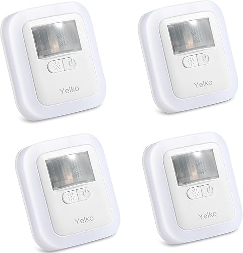 Miniatura 9 de YELKO Luces nocturnas enchufables, luz nocturna con sensor de movimiento súper brillante de 200 lúmenes, enchufe en la pared, luces nocturnas