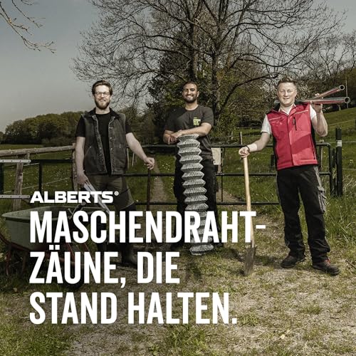 Alberts 604738 Maschendraht-Geflecht | verschiedene Längen und Höhen - wahlweise in verschiedenen Farben | grün | Höhe 150 cm | Länge 15 m