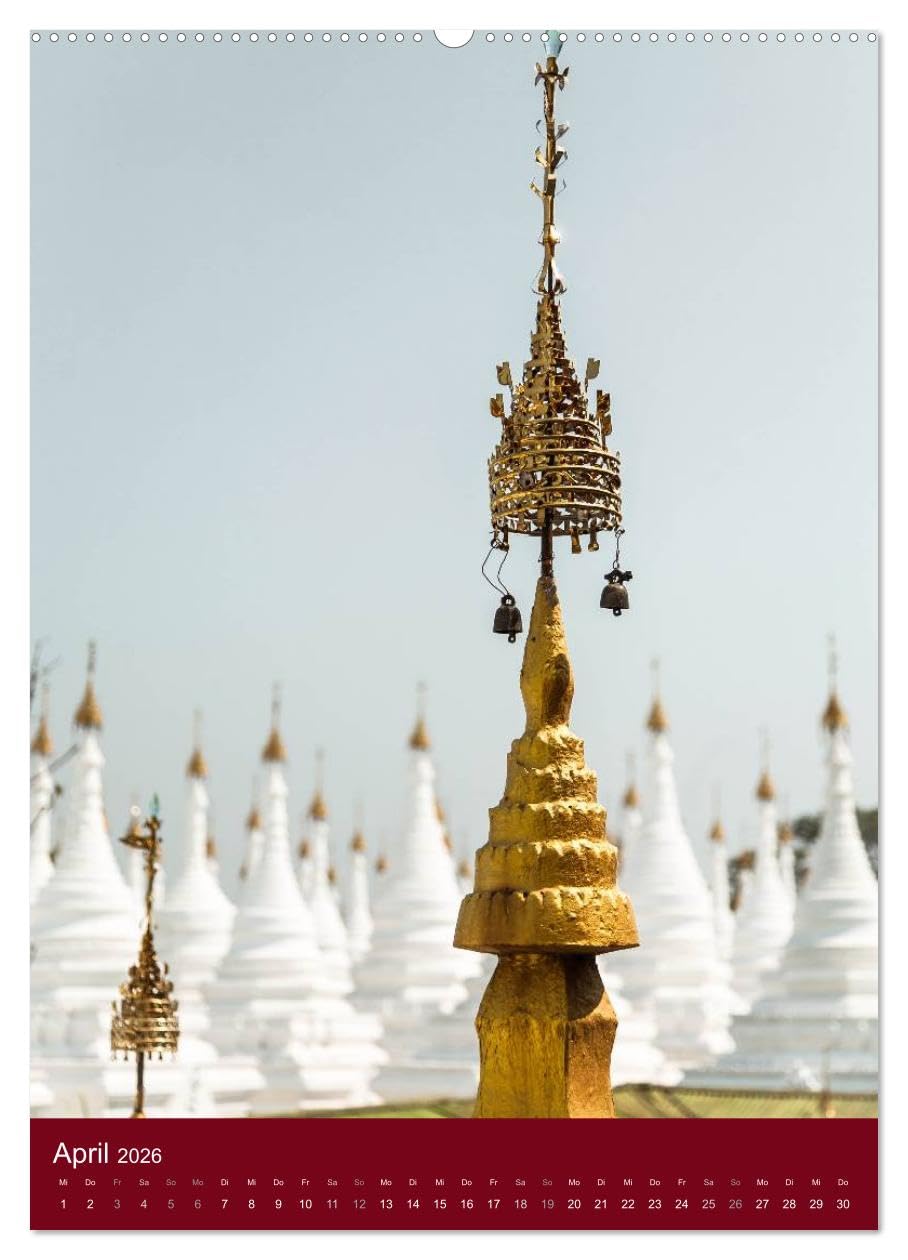MYANMAR SPIRITUELL 2026 (hochwertiger Premium Wandkalender 2026 DIN A2 hoch), Kunstdruck in Hochglanz