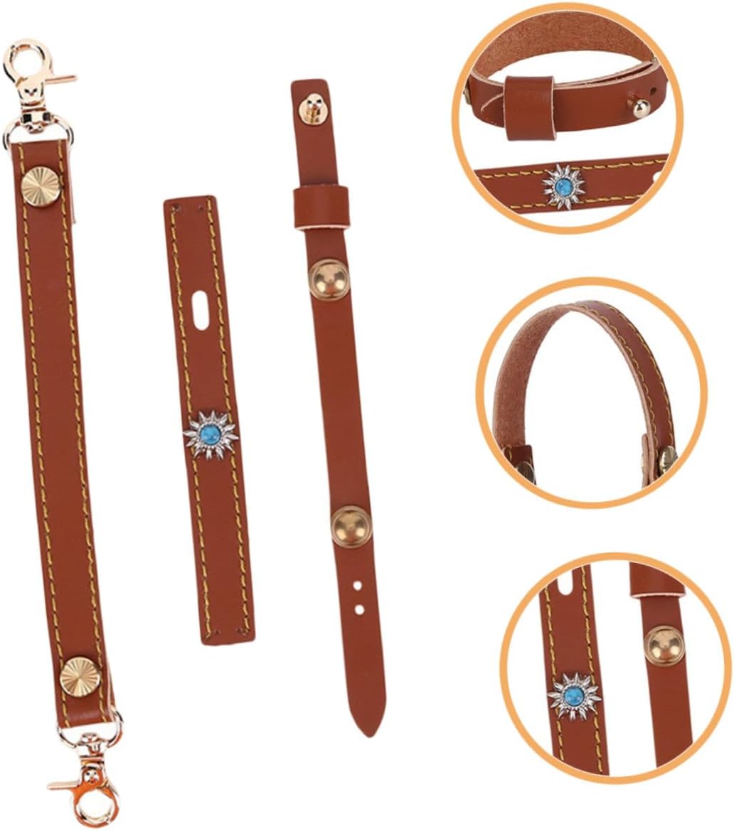 Camping Lamp Carrying Rope Set, 3pcs Leather Hanging Strap for Tent Lanterns, Sturdy Light Rope Accessories for Outdoor Hiking and Camping Supplies