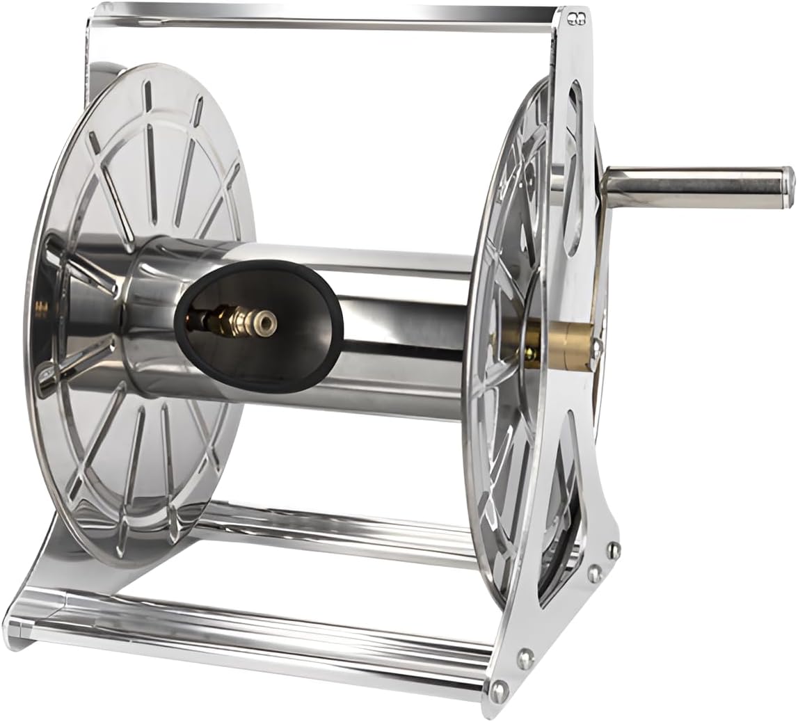 [qiukala]ガーデンホースリールカート ホースリール ポータブル収納 洗車用ホルダー 付き 簡単収納 多用途 損傷防止 庭用