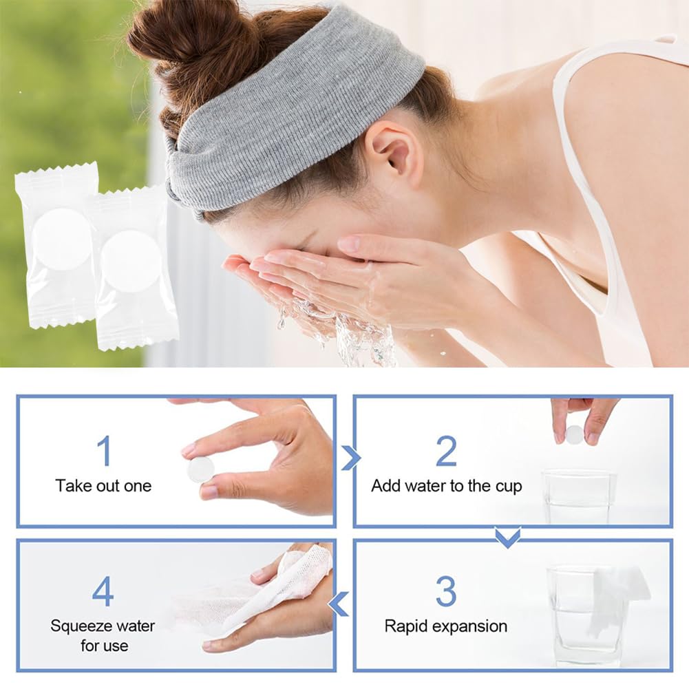KARELLS Pantofole Usa e Getta Antiscivolo,2 Paia Pantofola SPA Pantofole Hotel Monouso,Pantofole Casa Confortevoli,con 1 Asciugamani Compressi,Comfort Chiuse,Ideali per Hotel, Spa e Centri Benessere