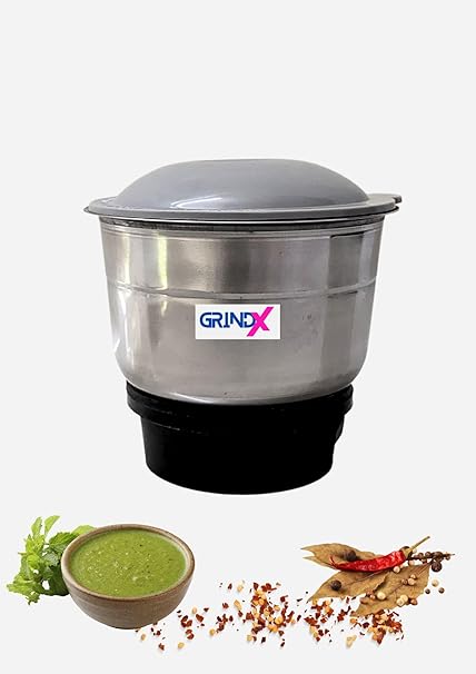 Mixer Grinder Chutney Jar Grindx, 300ml, suitable for Bajaj, Havells, Crompton, Lifelong, Usha, Sumeet, Singer, Sunflame and others