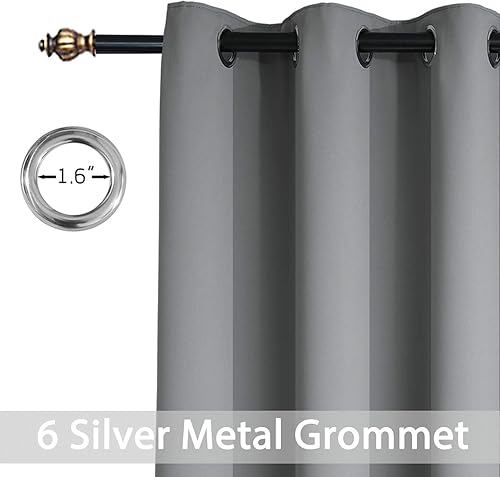 Miniatura 3 de Yakamok - Cortinas blackout para habitación, con ojales, térmicas, para oscurecer la habitación o sala, juego de 2 paneles