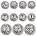Shuang Dong 11 Pieces Silver Vintage Antique Metal Blazer Button Set - 3D Lion Head - for Blazer, Suits, Sport Coat, Uniform, Jacket 15mm 20mm