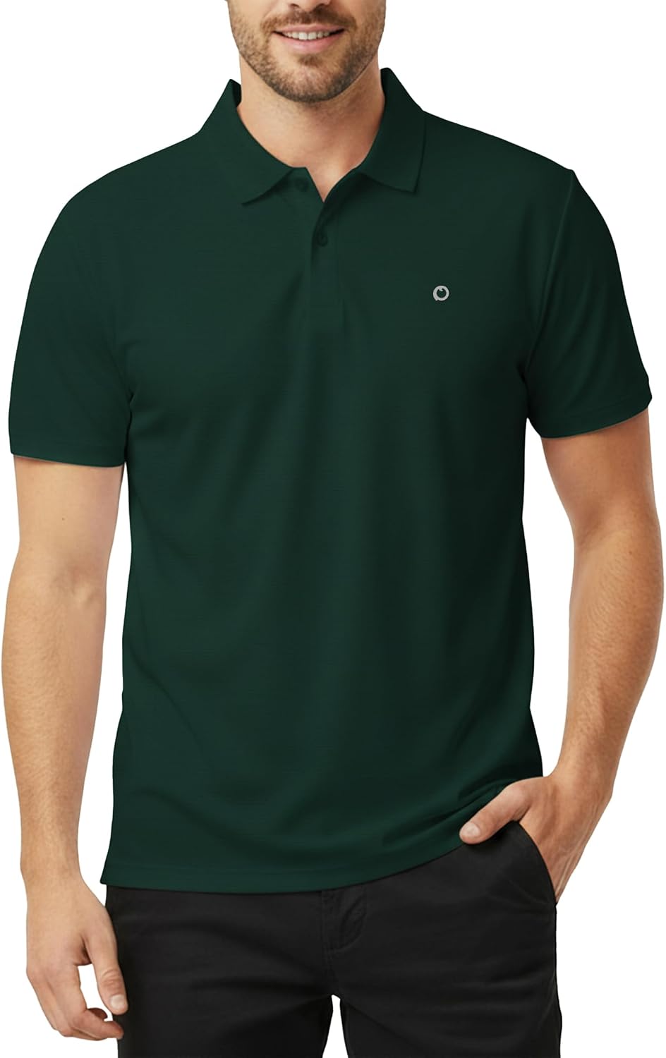 PATPAT Men's Polo Shirts Athletic Buttons Collar Shirt Casual Moisture Wicking Tee Quick Dry Tops for Golf Business