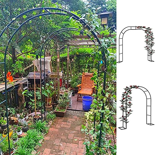 Genérico Arco de jardín Arco de jardínArco de jardín Grande de 60 cm/90 cm/120 cm 150 cm/180 cm/1210 cm cenador de pérgola de Metal Tubular Fuerte Arco de Rosa trepadora decoración de jardín Arco