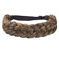 Vista 32 de TOECWEGR Diadema de pelo sintético de 5 hebras trenzadas, clásicas, gruesas, anchas, trenzadas, elásticas, multicolor, accesorios de belleza
