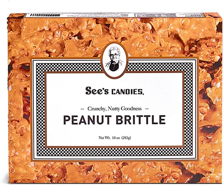 See’s Candies Peanut Brittle – Premium Old-Fashioned Peanut Candy Gift, 10 oz