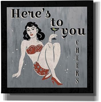 Epic Graffiti Heres To You by Erin Clark Canvas Wall Art, 12" x 12"