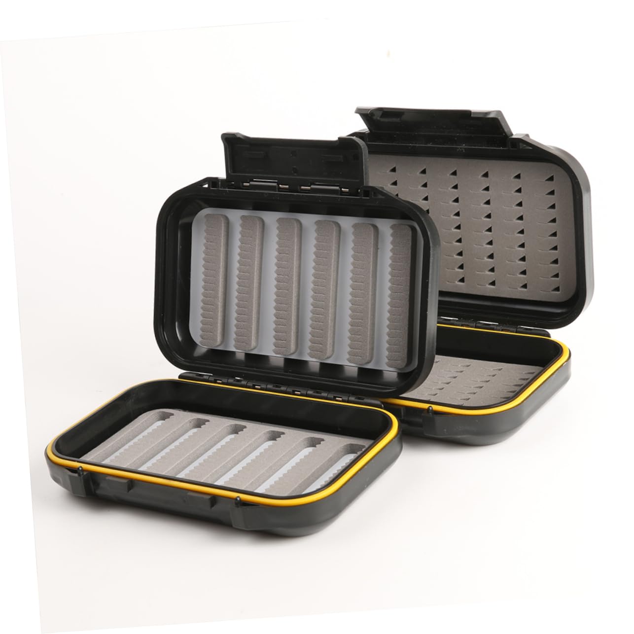 POPETPOP Fishing Box with Double Sided Storage Case Abs Material Triangle Hole Design for Fishing Tackle for Organizing and Black B Type