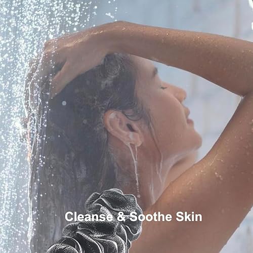 Miniatura 5 de SHOWER BOUQUET Loofah-Charcoal Back-Scrubber 2-Pack  Cepillo de esponja de baño de mango largoEsponja extra grande de malla suave Lufa-Lufa-Loufa