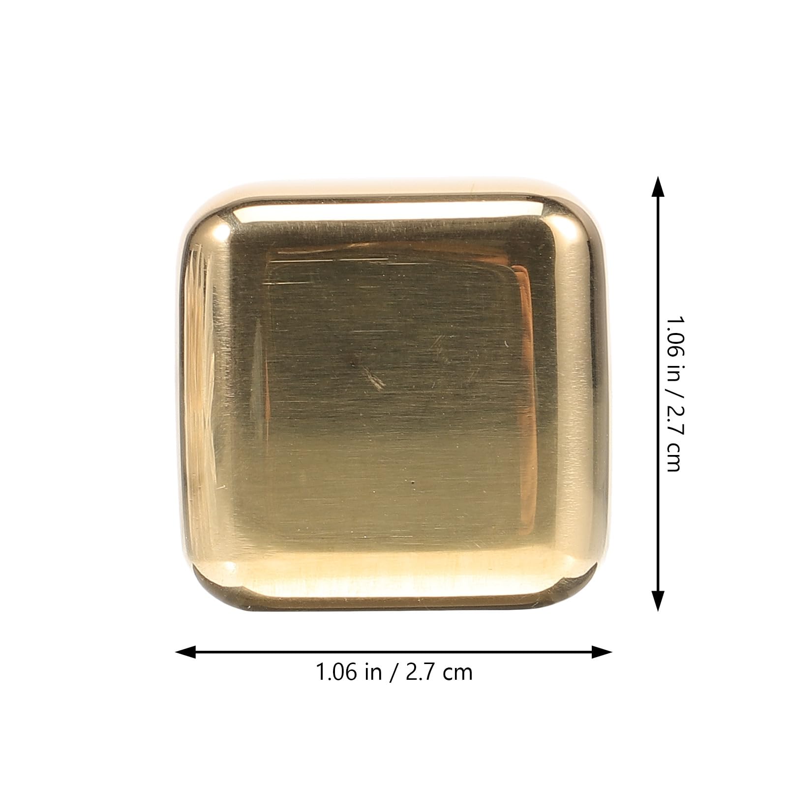 8 Piezas Cubitos Diseño Inoxidable Reutilizables de de Acero Superficie Lisa Cuadrado Dorado para Whisky y para Cafés y de Bebidas Espirituosas
