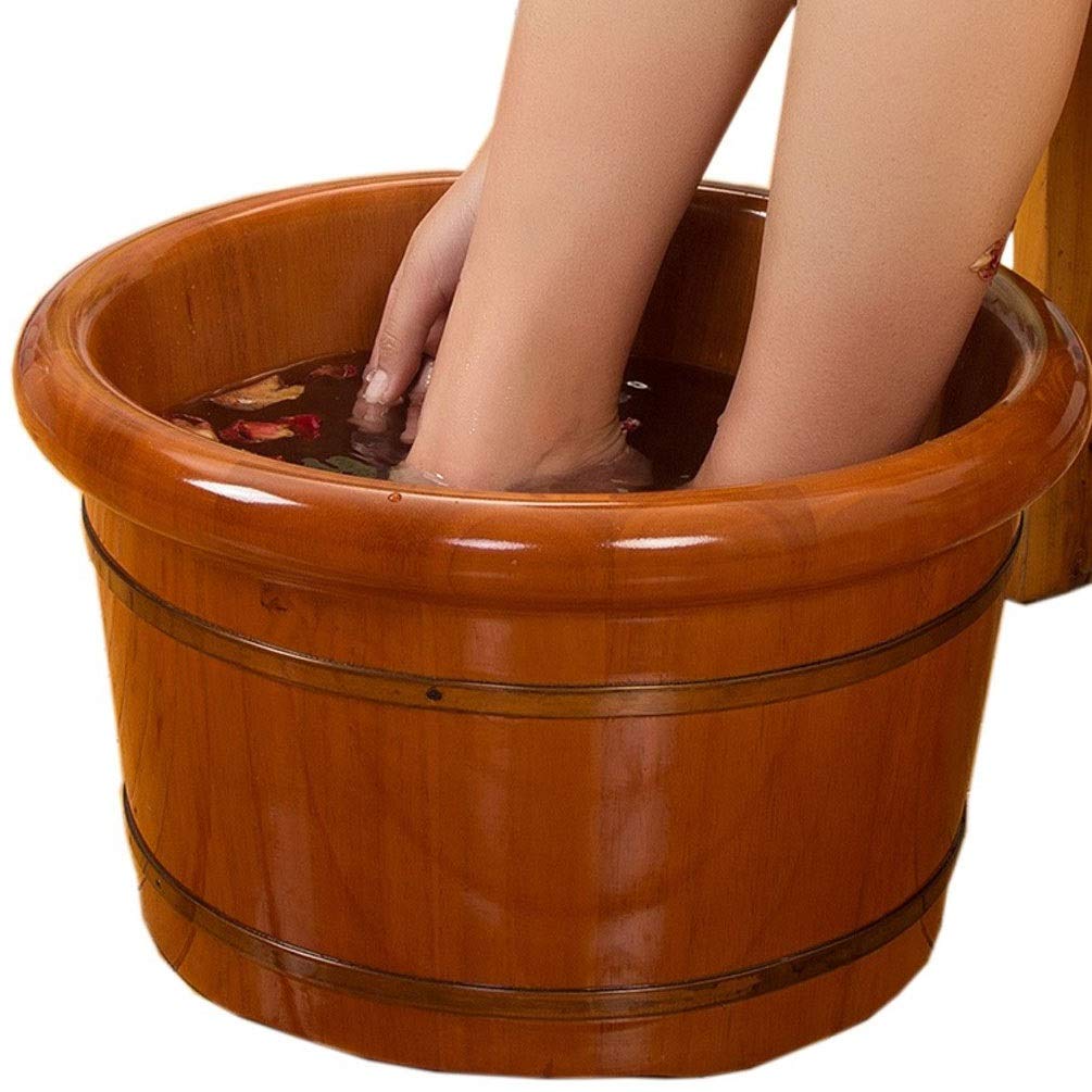 Vasca per pediluvio in Legno con idromassaggio per i Piedi, massaggiatore per pediluvio, vaschetta per pediluvio, Secchio per pediluvio in Legno. Lucky Star