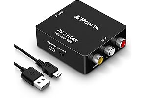 Portta RCA to HDMI Converter, Upscaler 720P/1080P