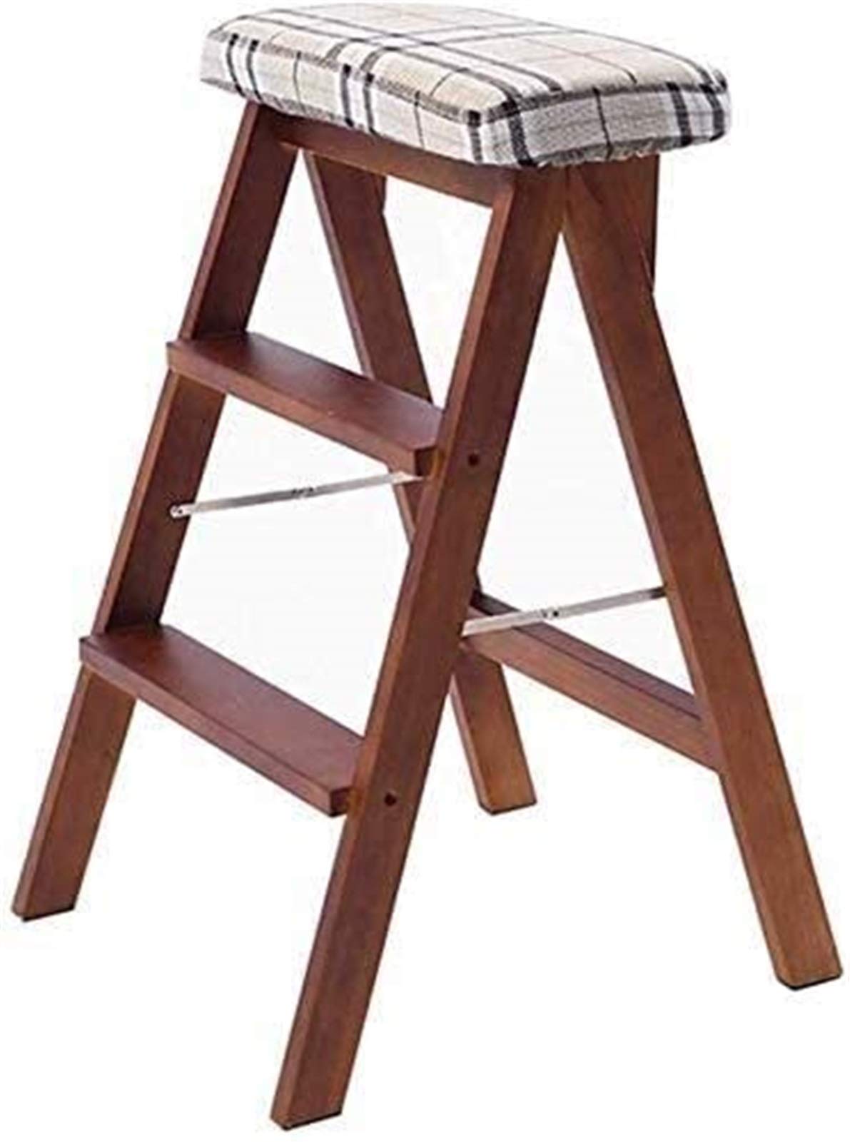 Taburete portátil de madera para una cocina organizada y cómoda