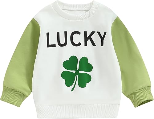 JLKGICF Sudadera de manga larga para bebé niña niño con letras divertidas y cuello redondo para otoño e invierno